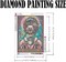 Skull Woman Tarot Diamond Art Kits for Adults – 5D Full Drill Round Diamond Painting Kit for Beginners, DIY Gem Mosaic Canvas (12x16 Inch), Halloween Wall Decor Craft Set